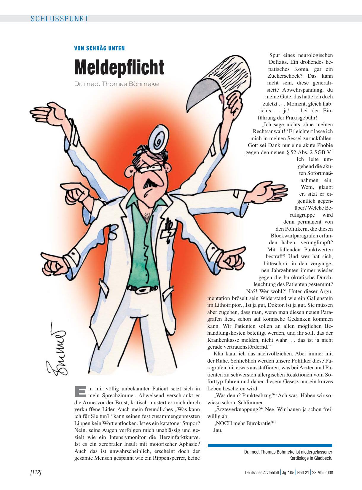 Vorschauseite 1: Von schräg unten: Meldepflicht
