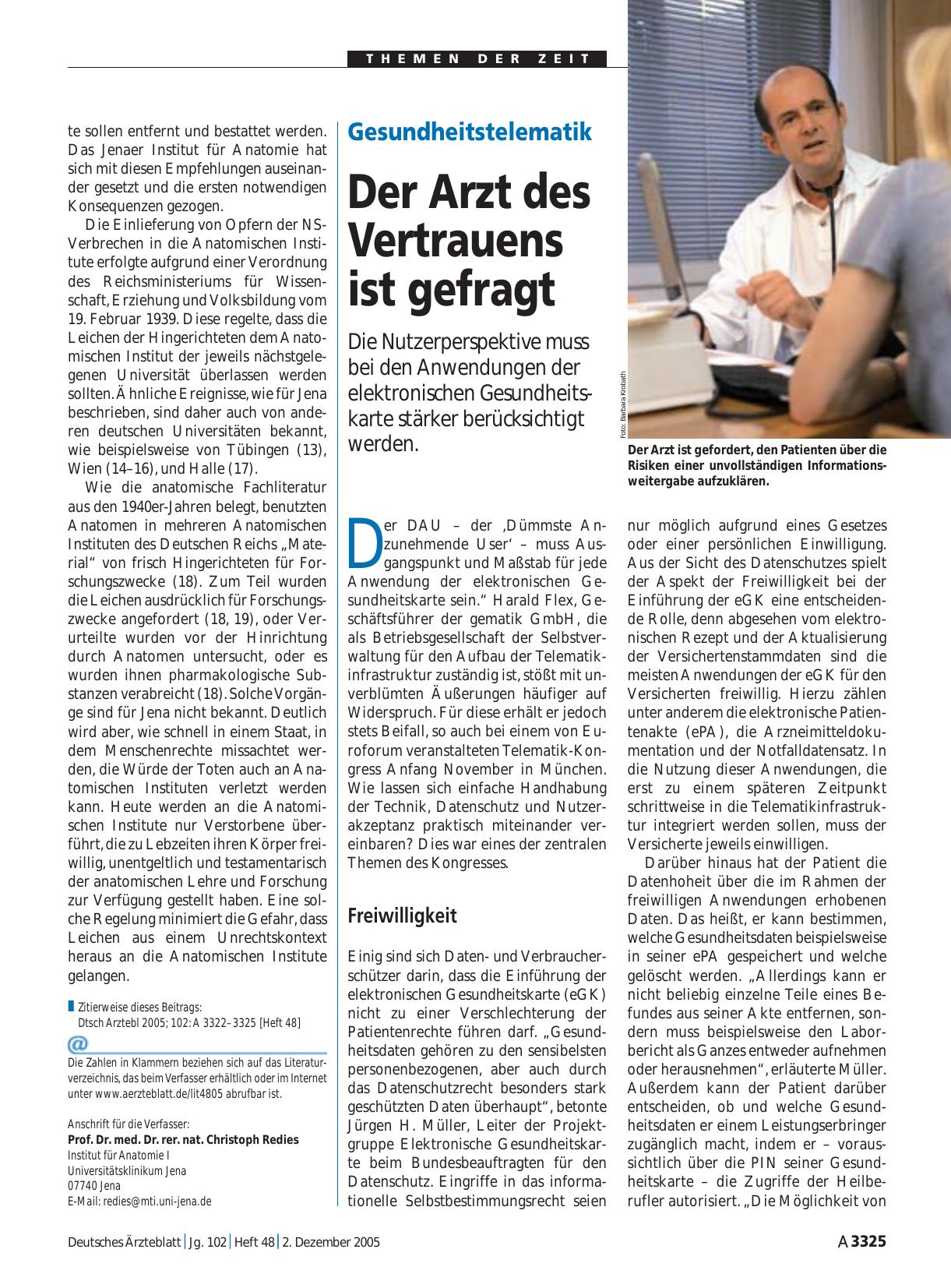 Vorschauseite 1: Gesundheitstelematik: Der Arzt des Vertrauens ist gefragt