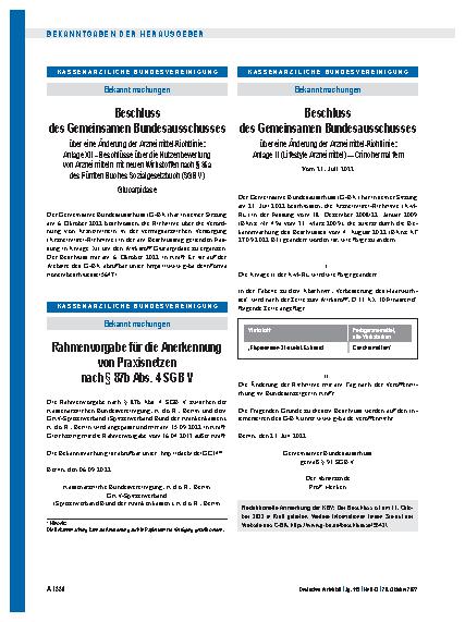 Vorschauseite 1: Rahmenvorgabe für die Anerkennung von Praxisnetzen nach § 87b Abs. 4 SGB V