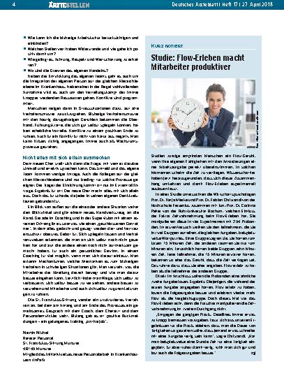 Vorschauseite 1: Studie: Flow-Erleben macht Mitarbeiter produktiver