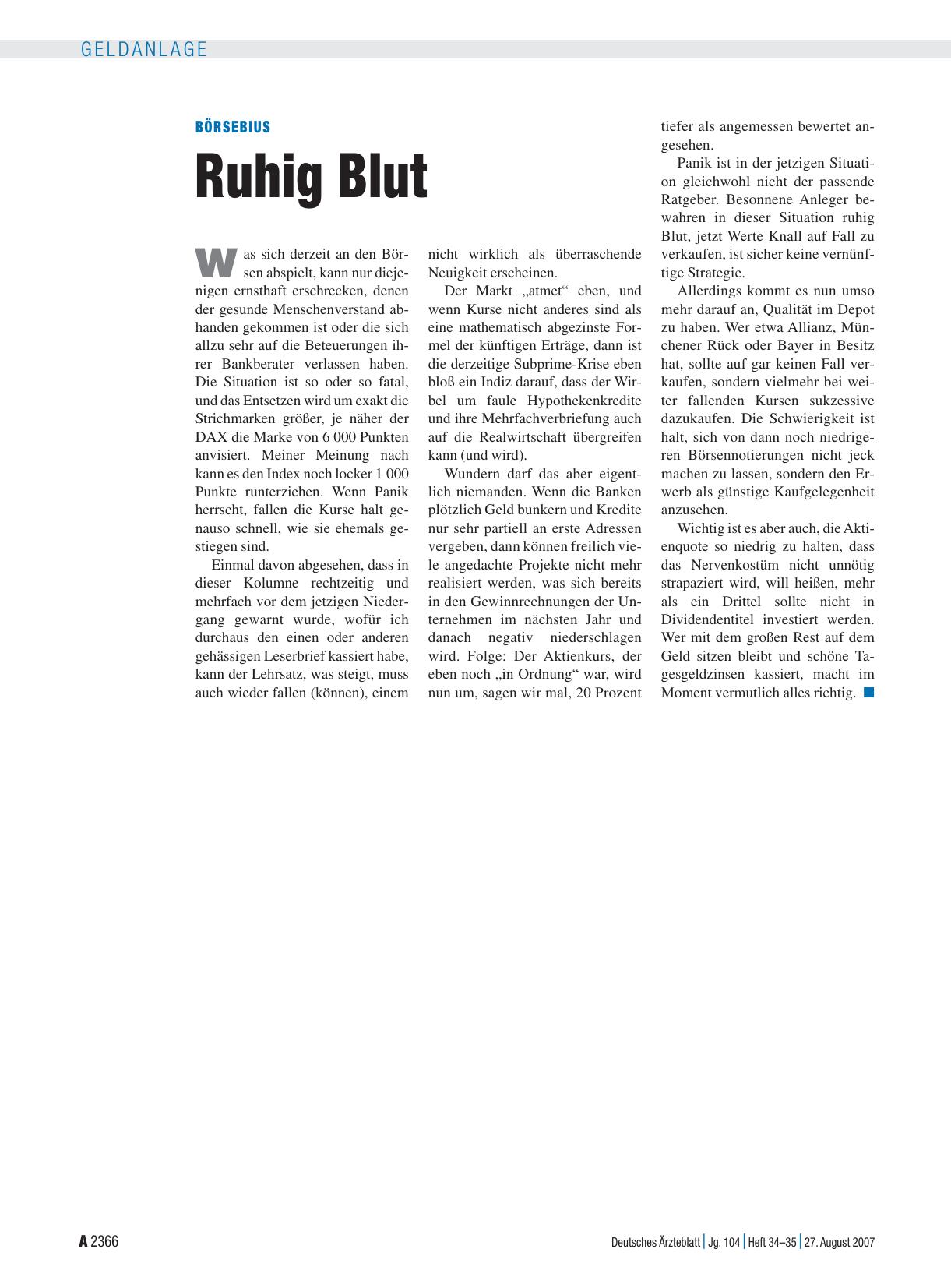 Vorschauseite 1: Ruhig Blut