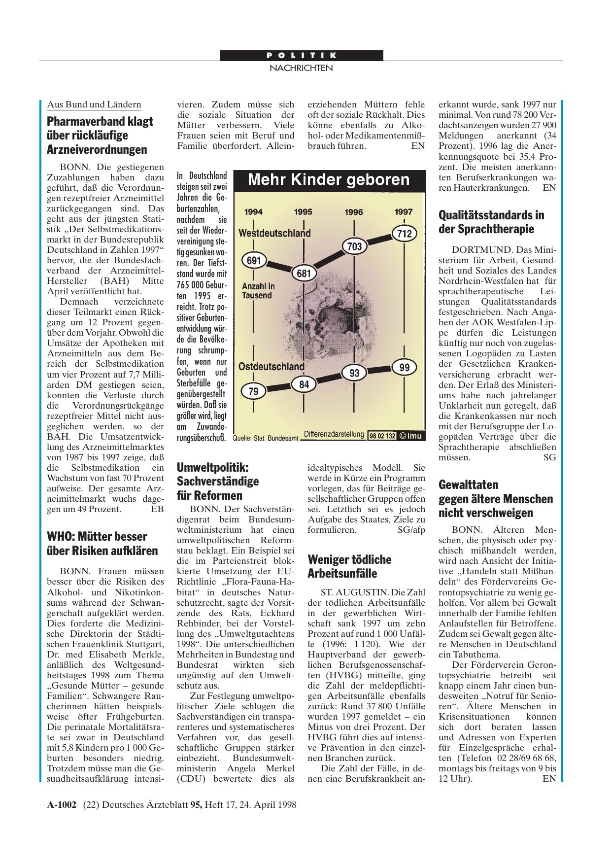 Vorschauseite 1: Weniger tödliche Arbeitsunfälle