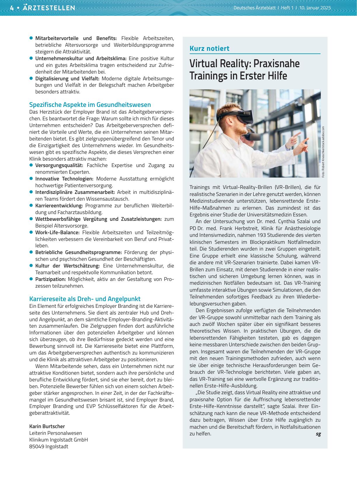 Vorschauseite 1: Virtual Reality: Praxisnahe Trainings in Erster Hilfe