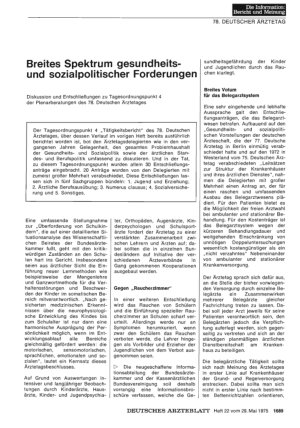 Vorschauseite 1: Breites Spektrum gesundheitsund sozialpolitischer Forderungen