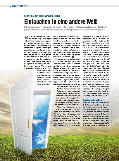 Vorschauseite 1: Kommunikation mit Demenzerkrankten: Eintauchen in eine andere Welt