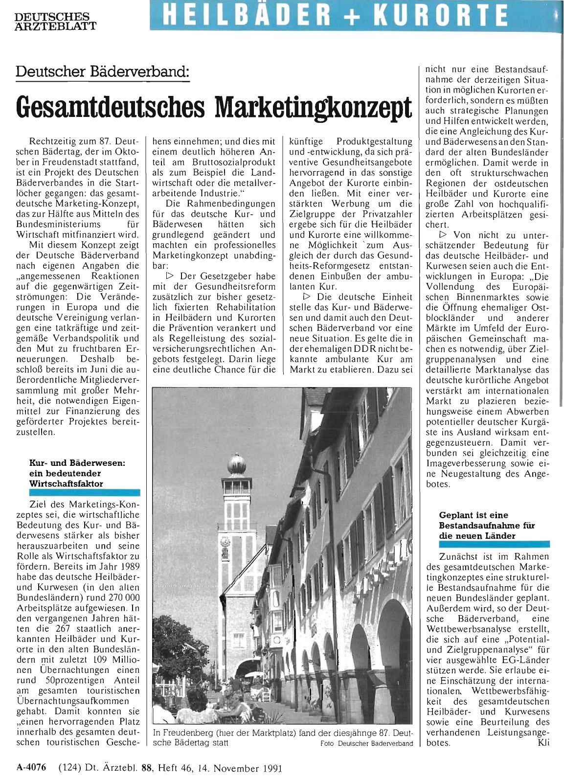 Vorschauseite 1: Deutscher Bäderverband: Gesamtdeutsches Marketingkonzept