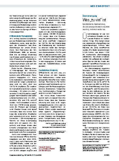 Vorschauseite 1: Überversorgung: Was „zu viel“ ist