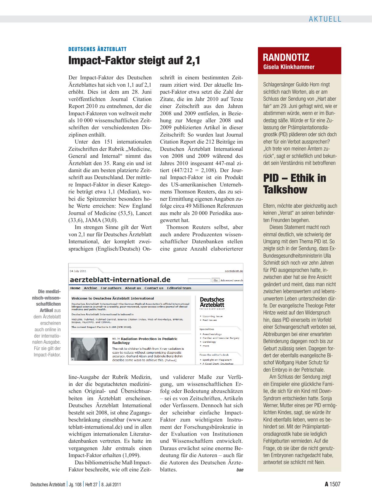 Vorschauseite 1: Randnotiz: PID – Ethik in Talkshow