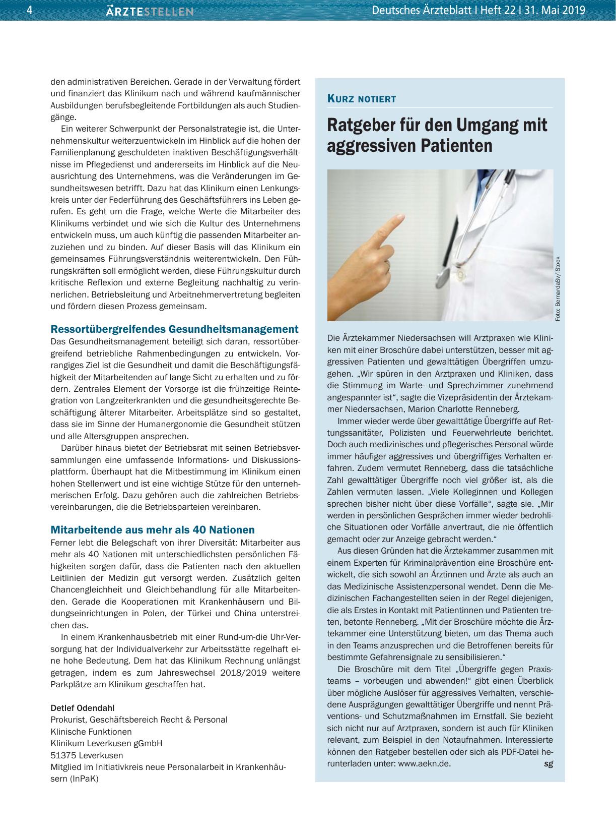 Vorschauseite 1: Ratgeber für den Umgang mit aggressiven Patienten