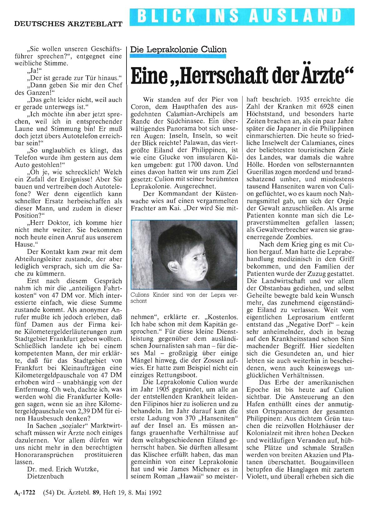 Vorschauseite 1: Die Leprakolonie Culion: Eine „Herrschaft der Ärzte“