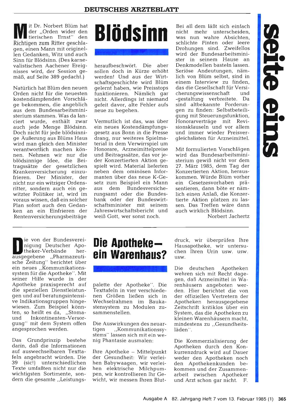Vorschauseite 1: Die Apotheke - ein Warenhaus?