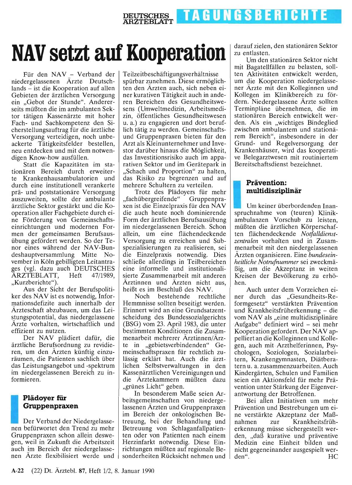 Vorschauseite 1: NAV setzt auf Kooperation