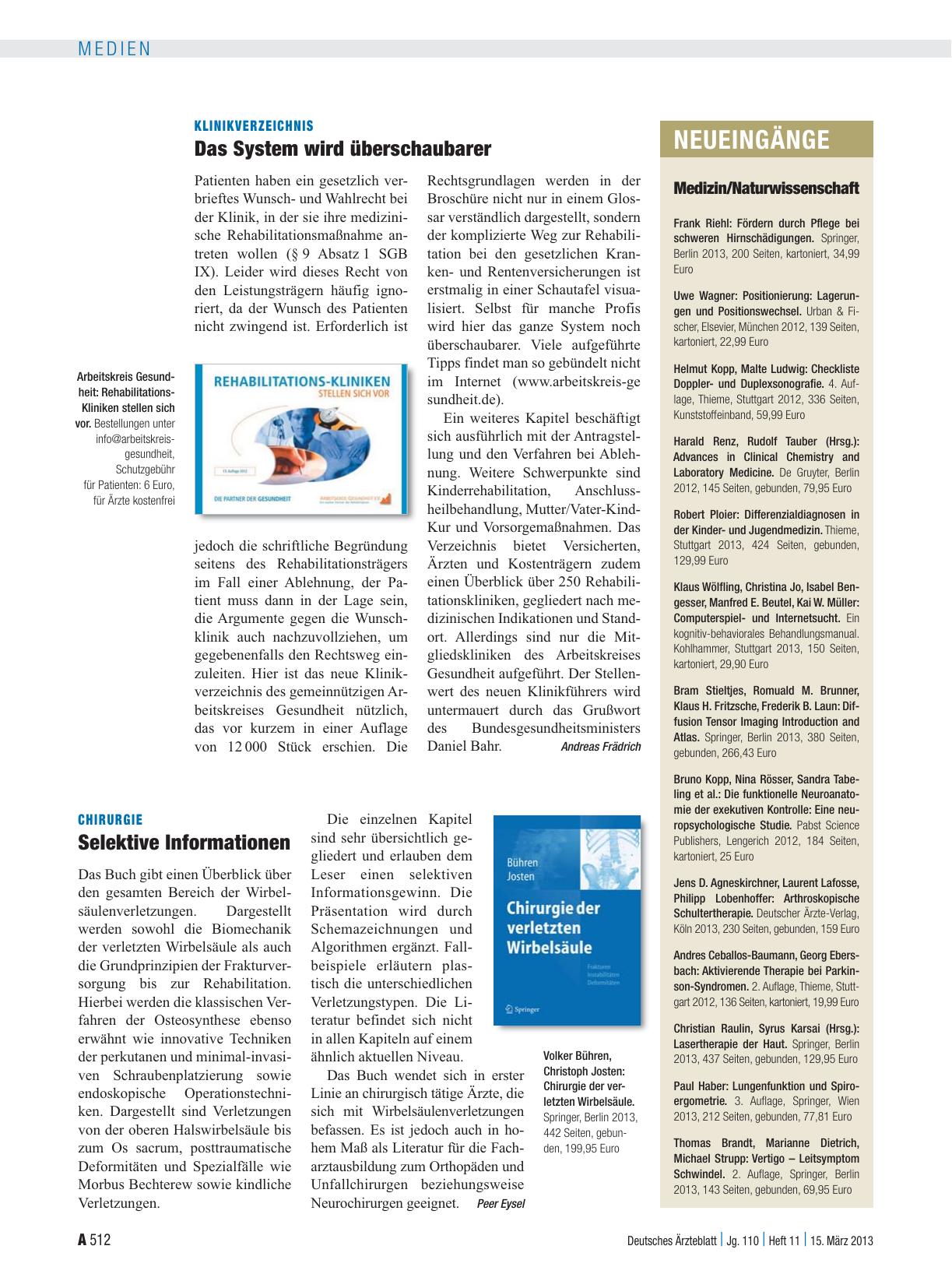 Vorschauseite 1: Neueingänge