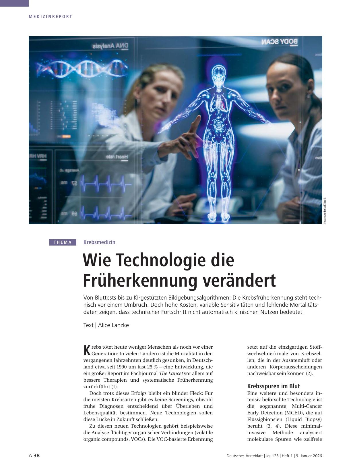Vorschauseite 1: Krebsmedizin: Wie Technologie die Früherkennung verändert
