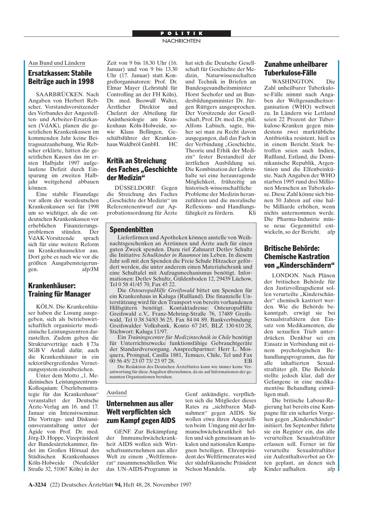 Vorschauseite 1: Zunahme unheilbarer Tuberkulose-Fälle
