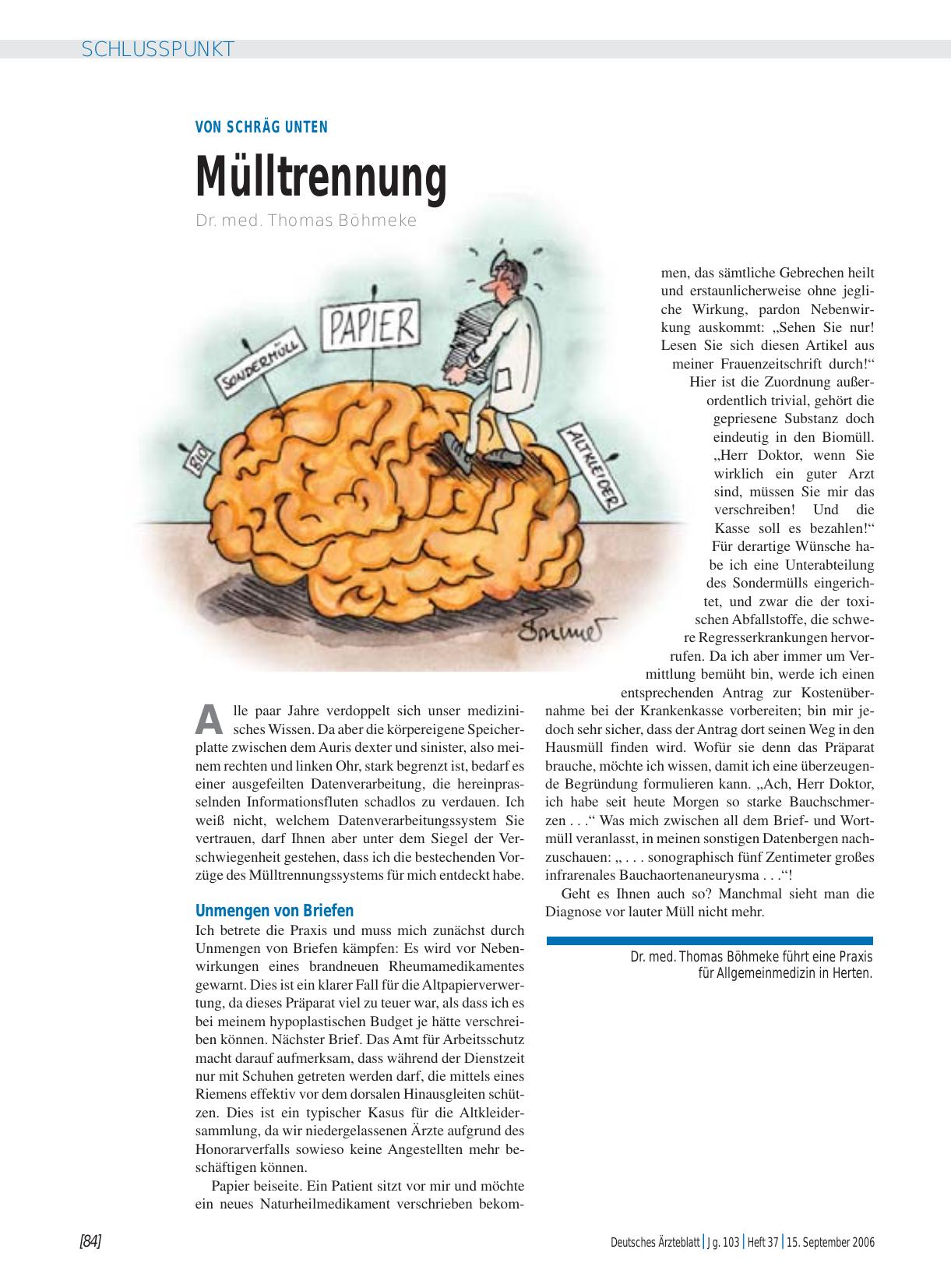Vorschauseite 1: Von schräg unten: Mülltrennung