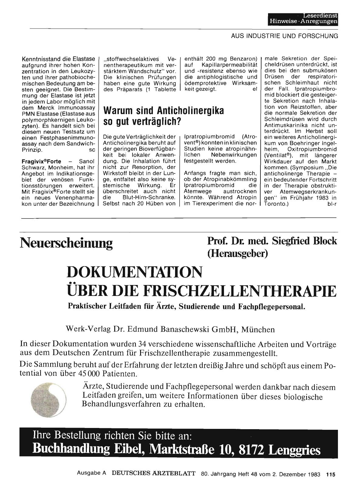 Vorschauseite 1: Neueingeführte Spezialitäten: Fragivix®Forte