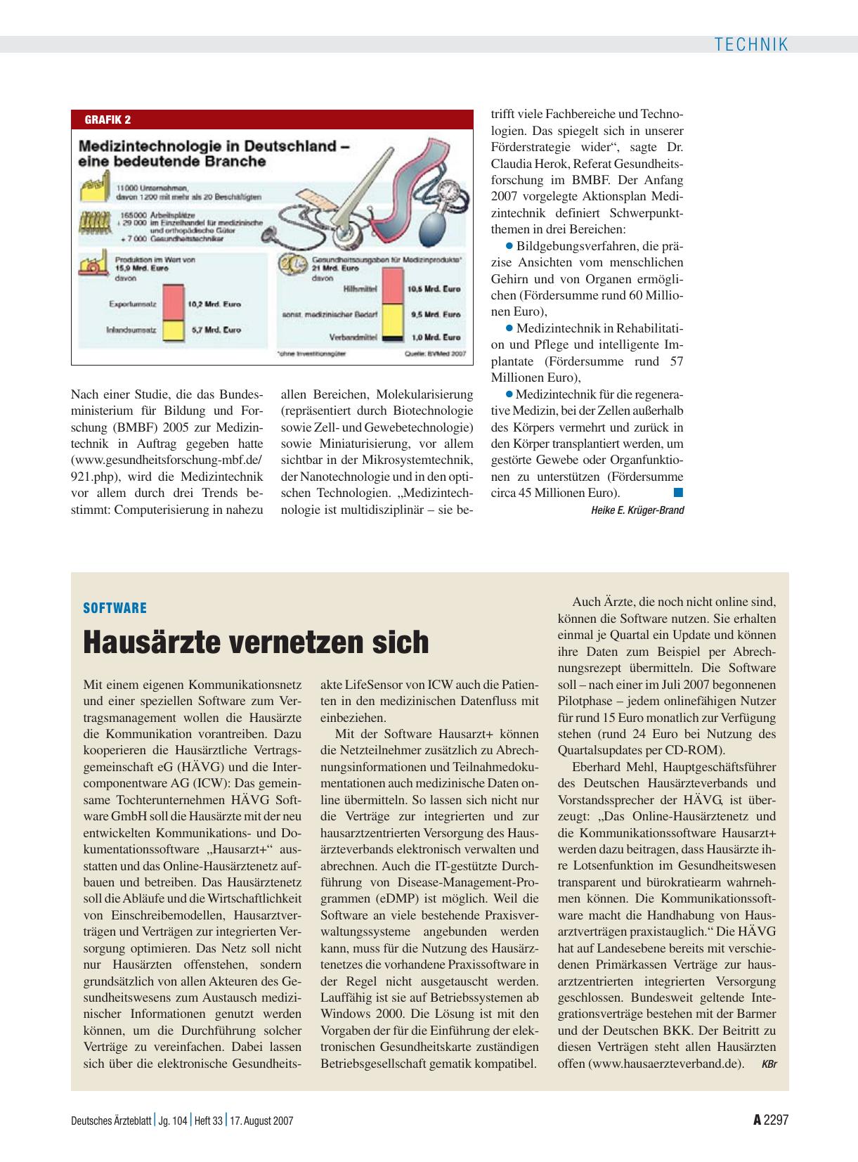Vorschauseite 1: Software: Hausärzte vernetzen sich