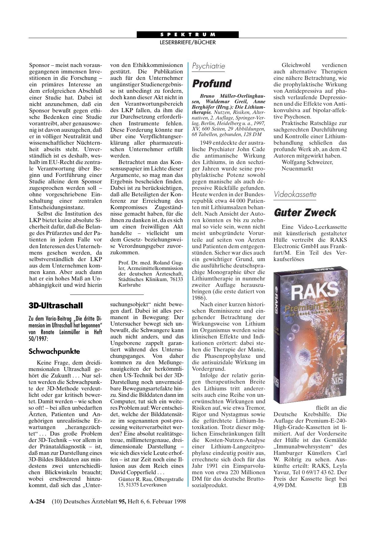 Vorschauseite 1: 3D-Ultraschall: Schwachpunkte