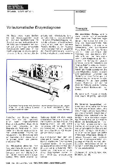 Vorschauseite 1: Vollautomatische Enzymdiagnose