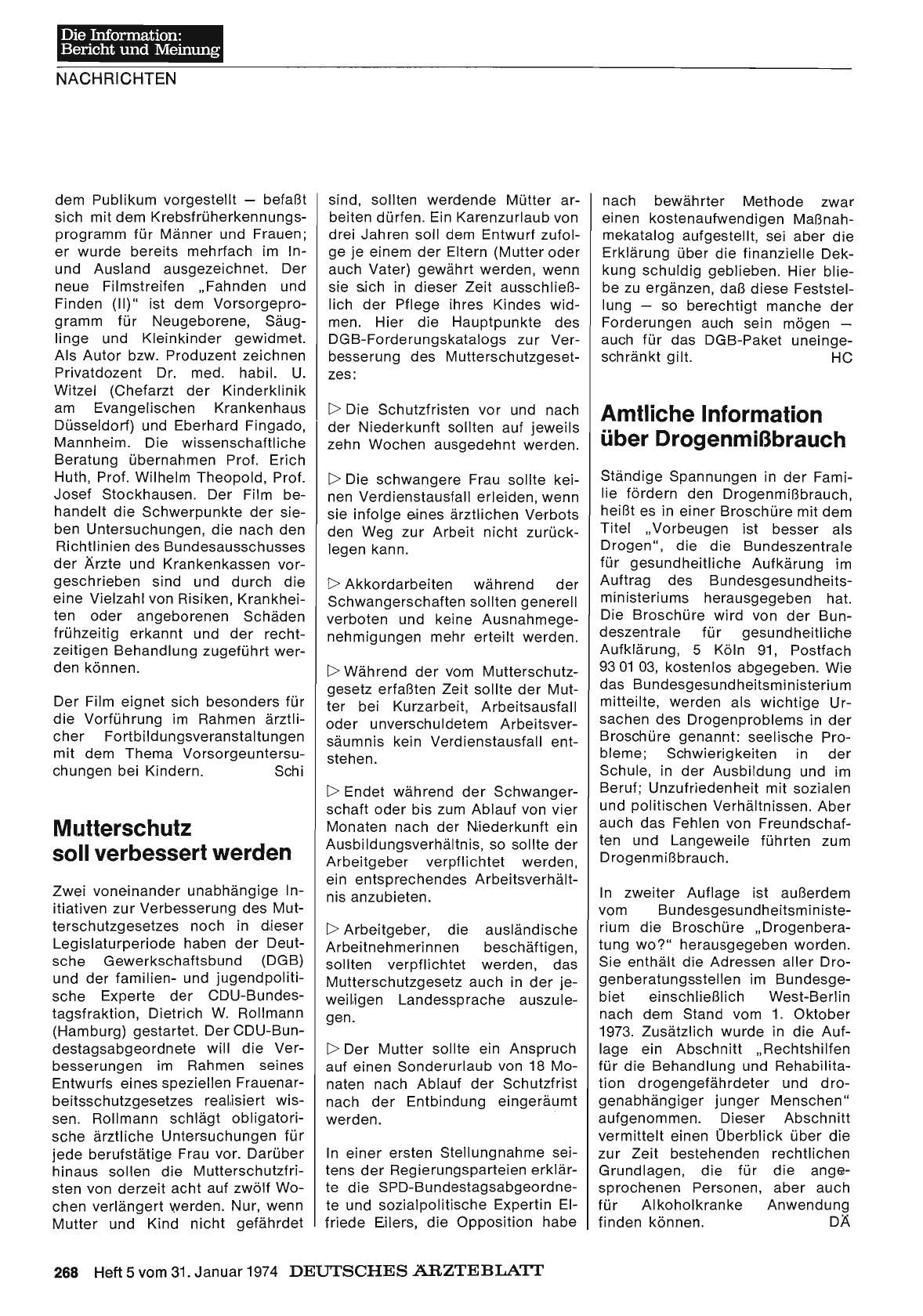Vorschauseite 1: Amtliche Information über Drogenmißbrauch