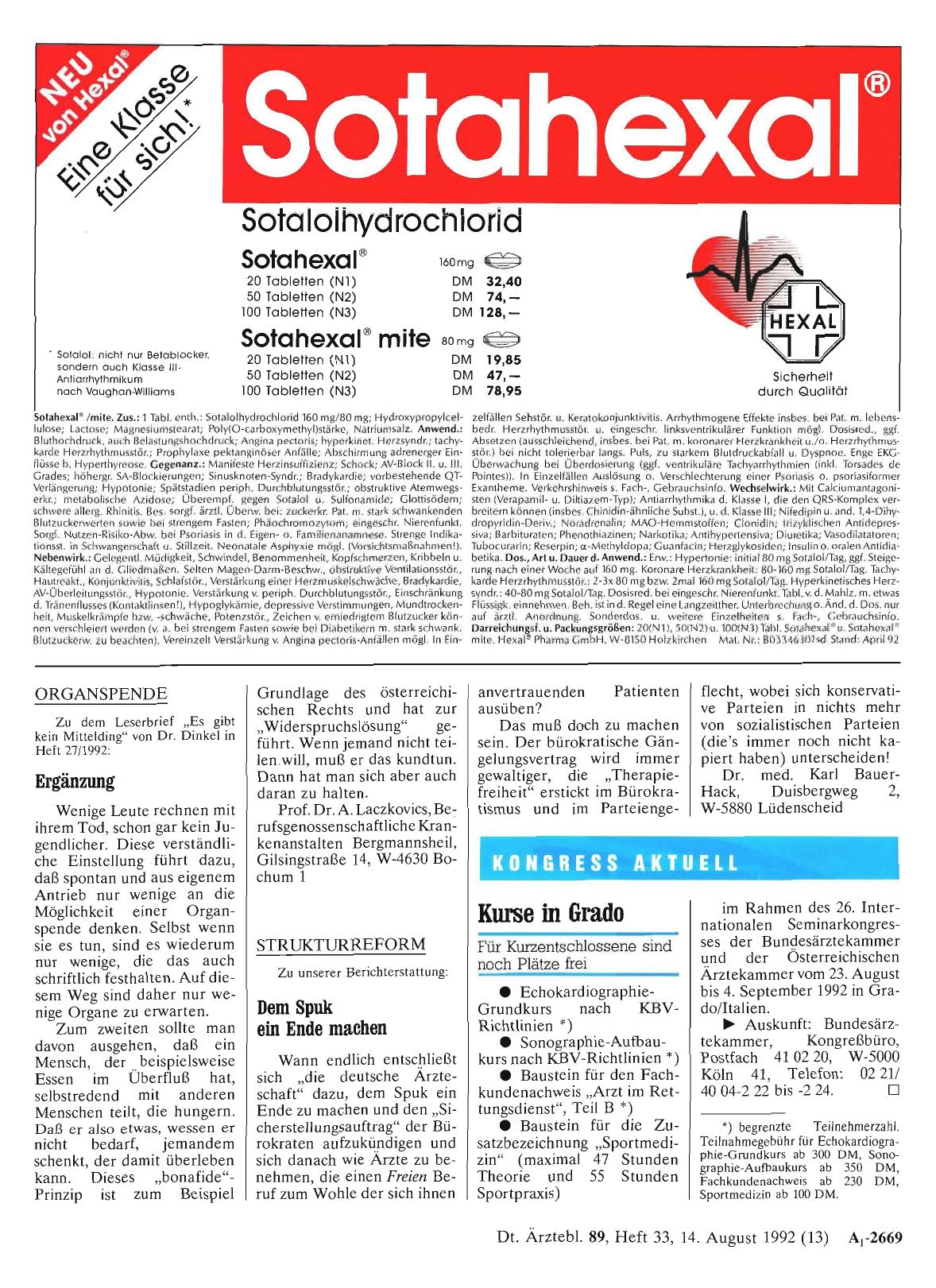 Vorschauseite 1: STRUKTURREFORM: Dem Spuk ein Ende machen