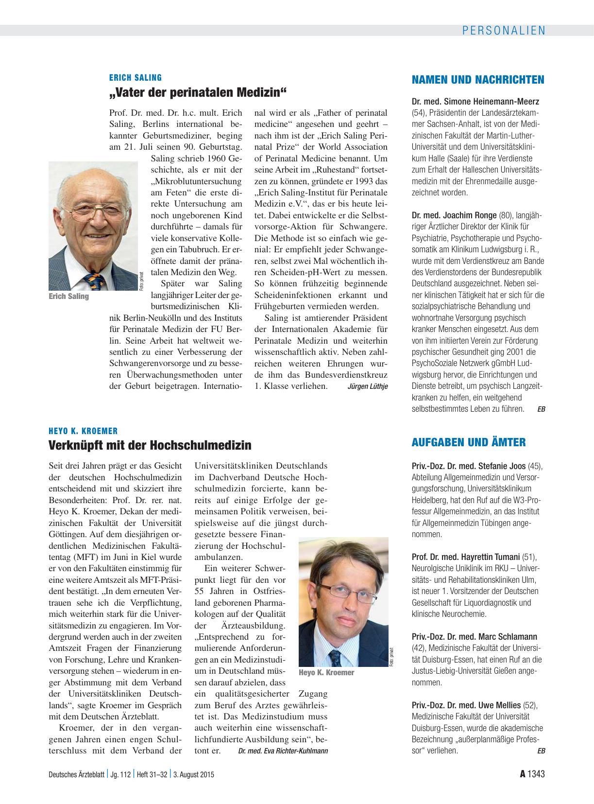Vorschauseite 1: Namen und Nachrichten