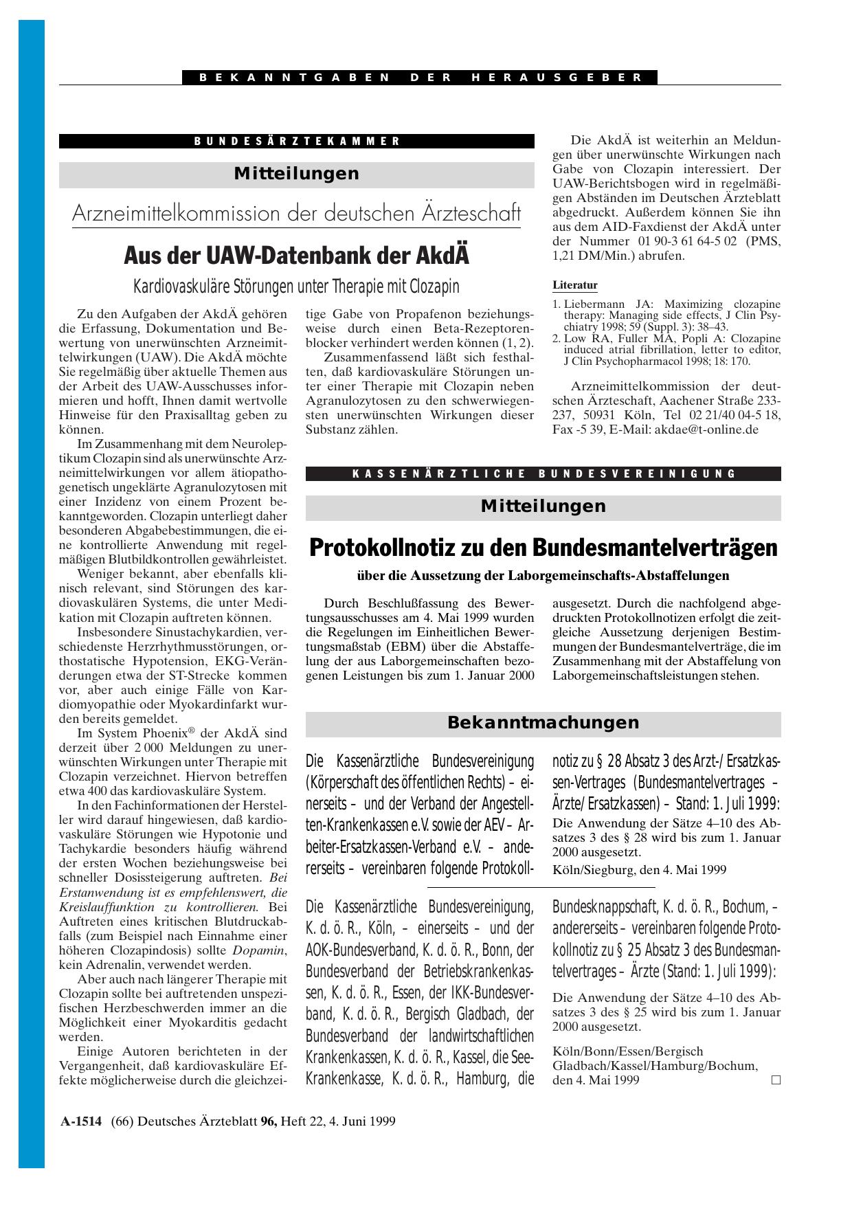 Vorschauseite 1: Protokollnotiz zu den Bundesmantelverträgen über die Aussetzung der Laborgemeinschafts-: Abstaffelungen