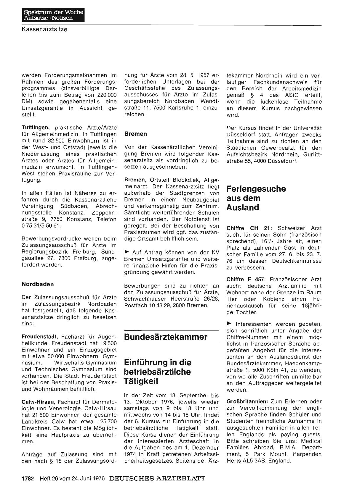 Vorschauseite 1: Bundesärztekammer