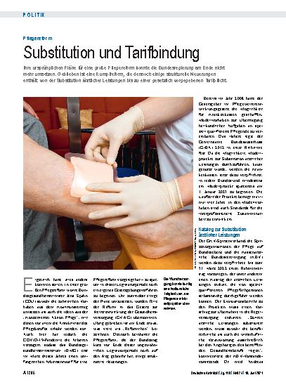 Vorschauseite 1: Pflegereform: Substitution und Tarifbindung
