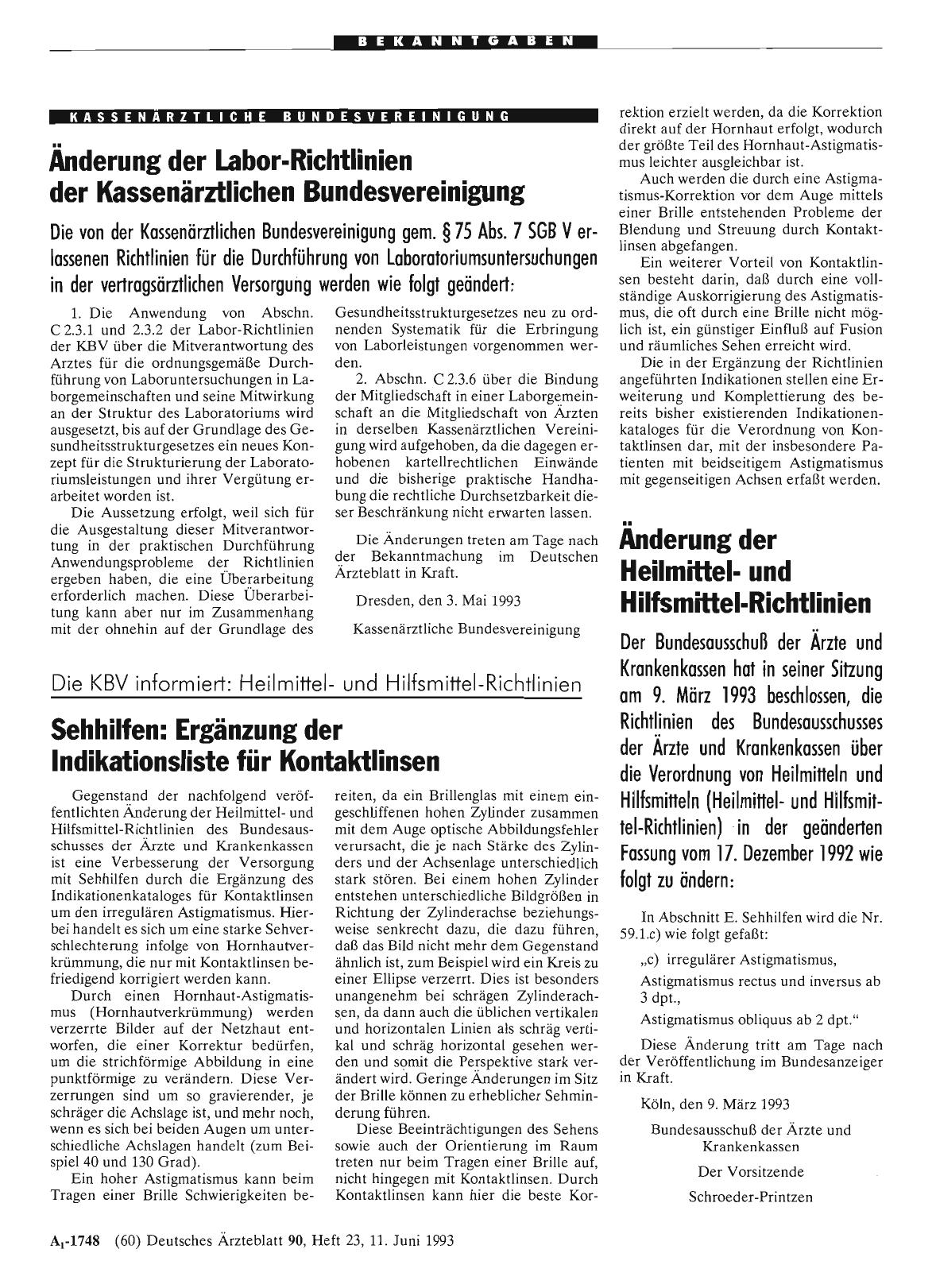 Vorschauseite 1: Änderung der Heilmittelund Hilfsmittel-Richtlinien