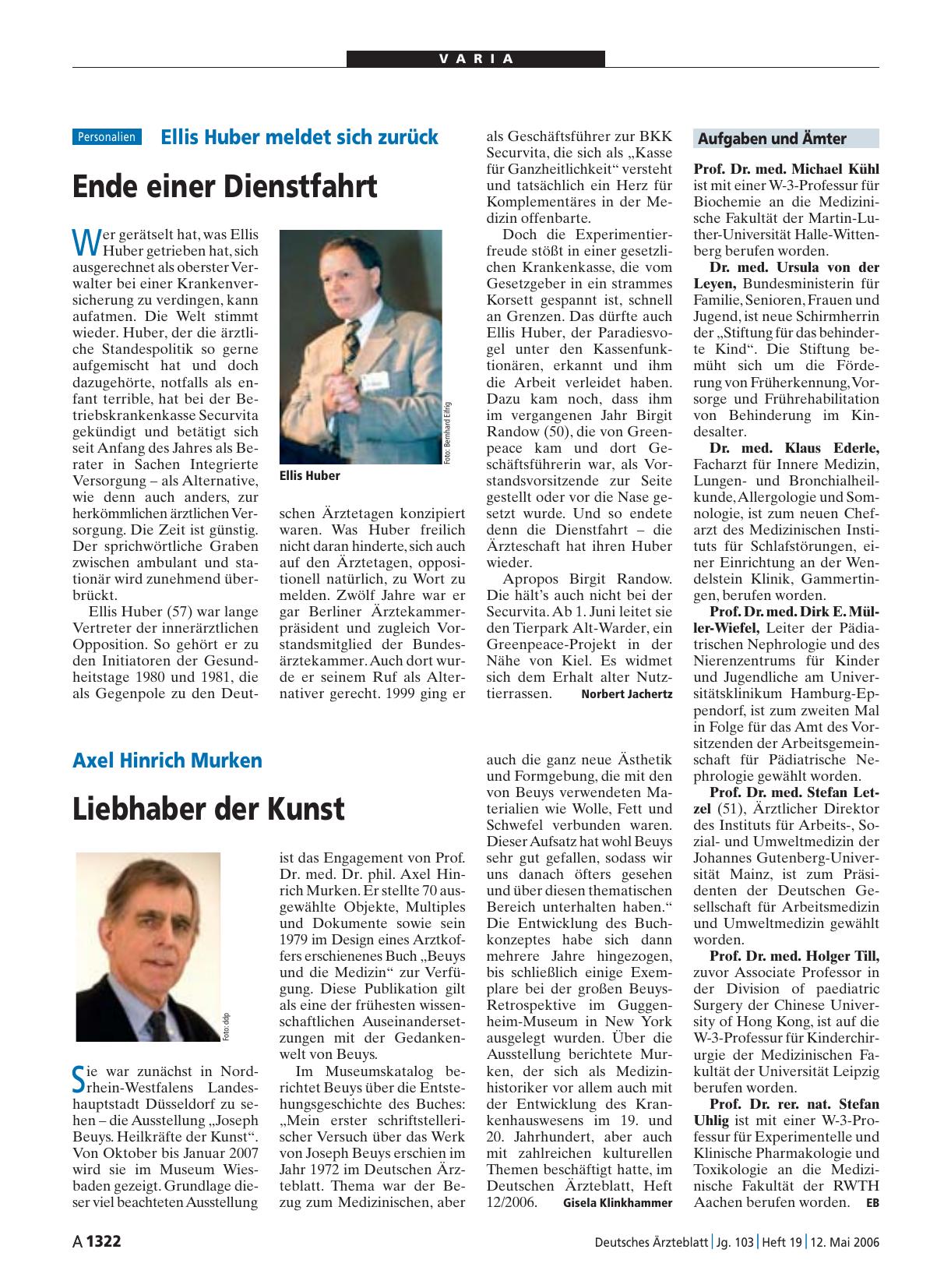 Vorschauseite 1: Axel Hinrich Murken: Liebhaber der Kunst