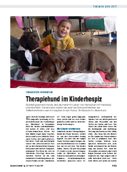 Vorschauseite 1: Tiergestützte Intervention: Therapiehund im Kinderhospiz