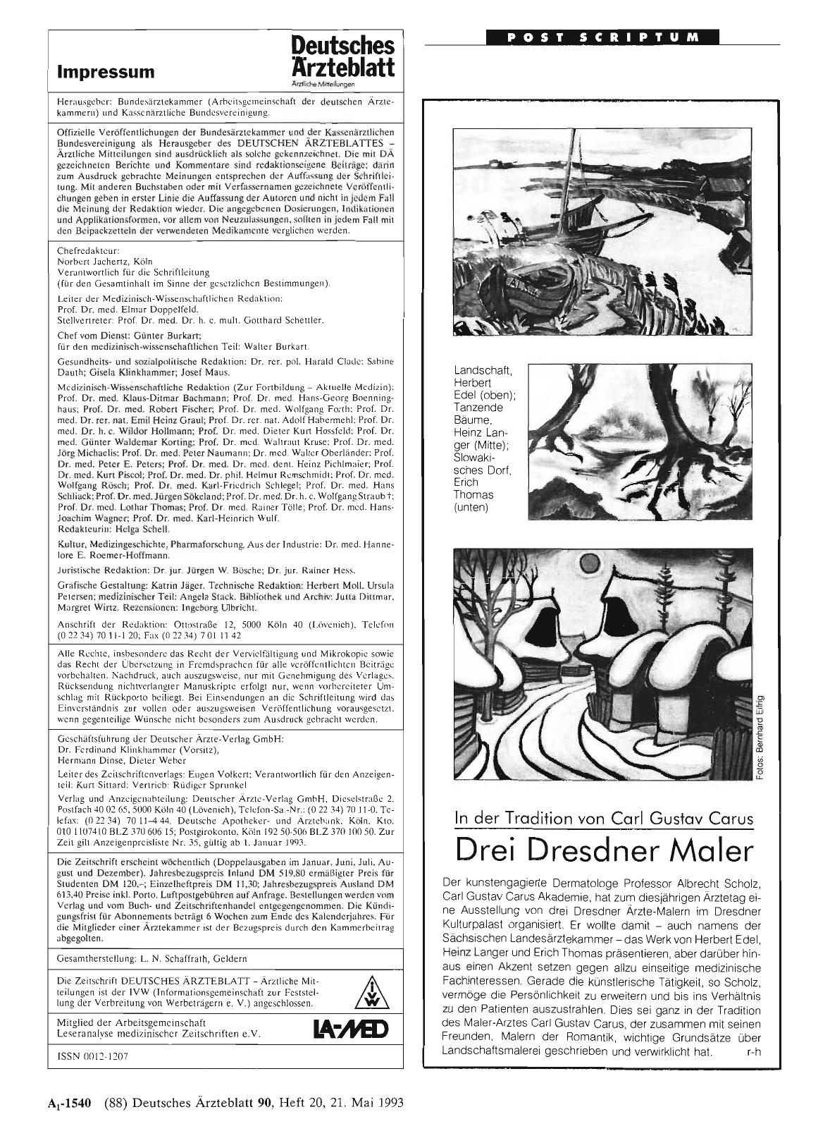 Vorschauseite 1: In der Tradition von Carl Gustav Carus: Drei Dresdner Maler