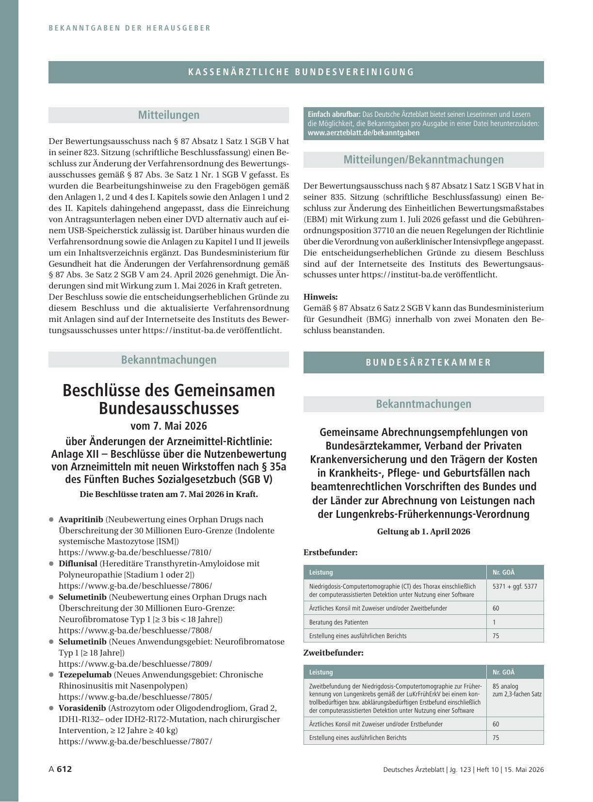 Vorschauseite 1: Mitteilungen/Bekanntmachungen