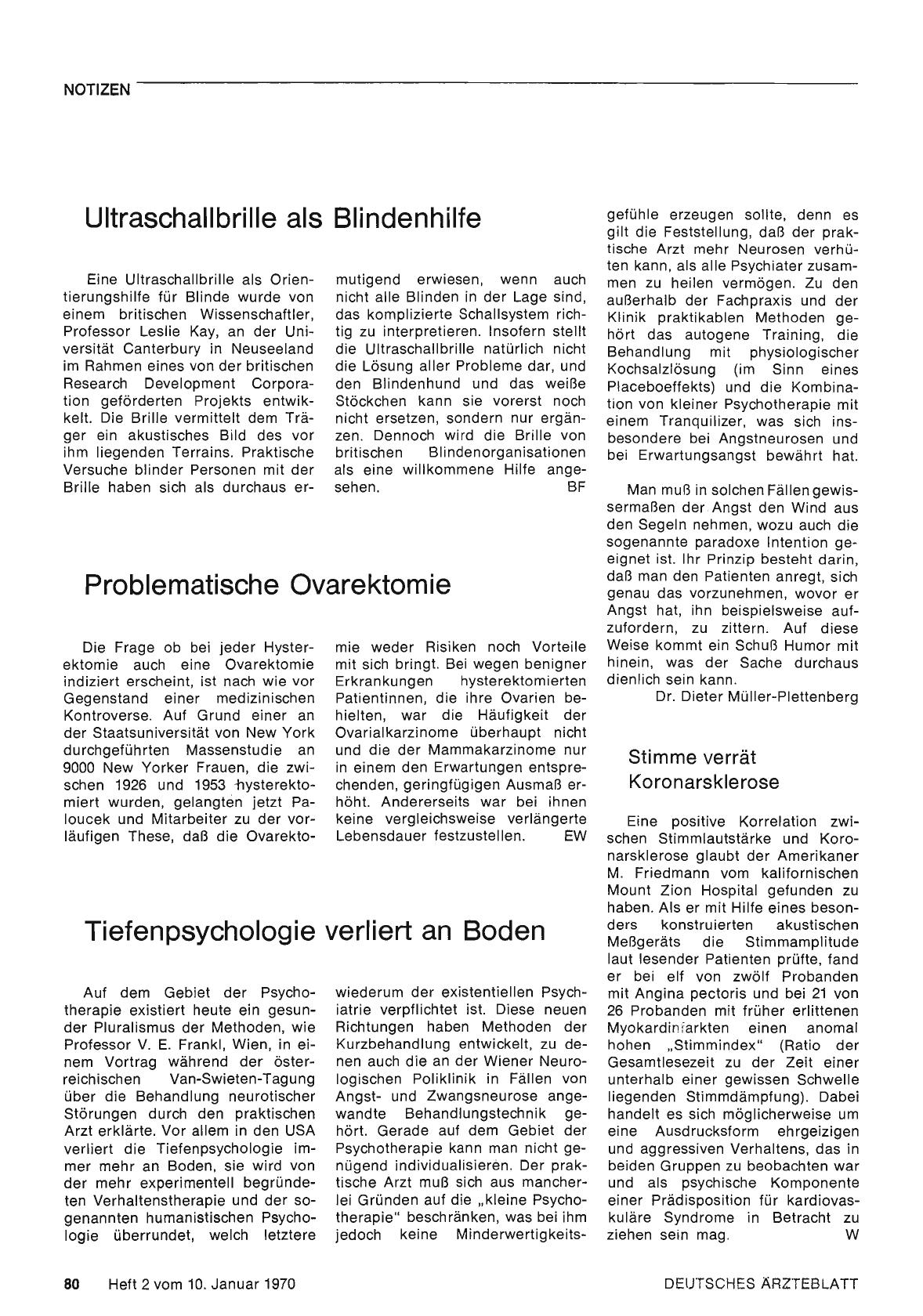Vorschauseite 1: Tiefenpsychologie verliert an Boden