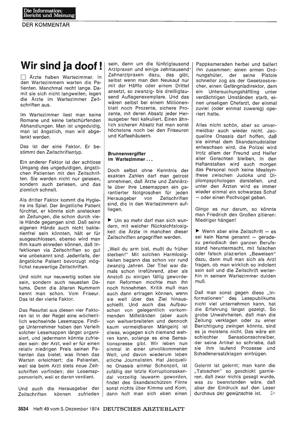 Vorschauseite 1: Wir sind ja doof!