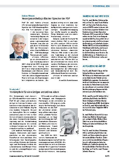 Vorschauseite 1: Namen und Nachrichten