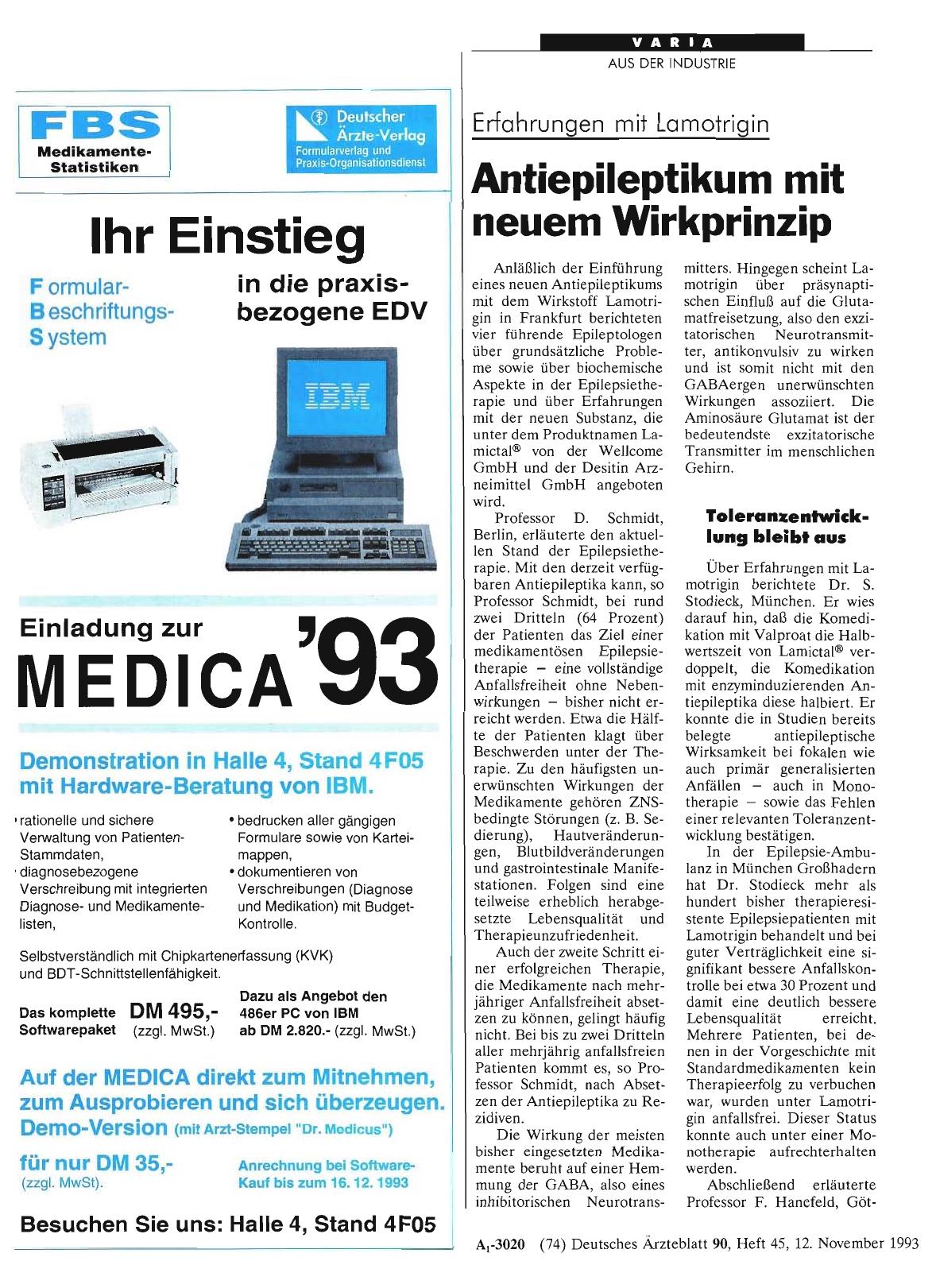 Vorschauseite 1: Erfahrungen mit Lamotrigin Antiepileptikum mit neuem Wirkprinzip
