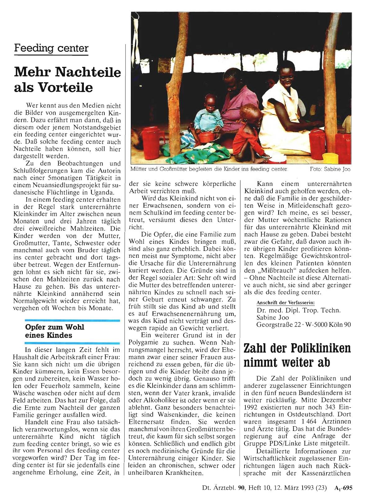 Vorschauseite 1: Zahl der Polikliniken nimmt weiter ab
