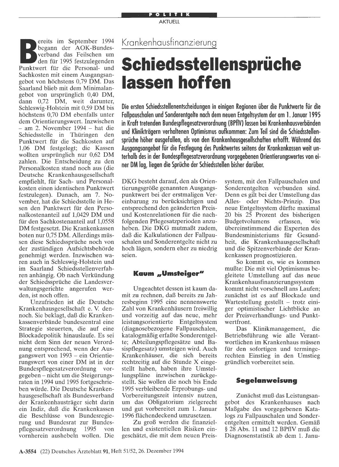 Vorschauseite 1: Krankenhausfinanzierung: Schiedsstellensprüche lassen hoffen