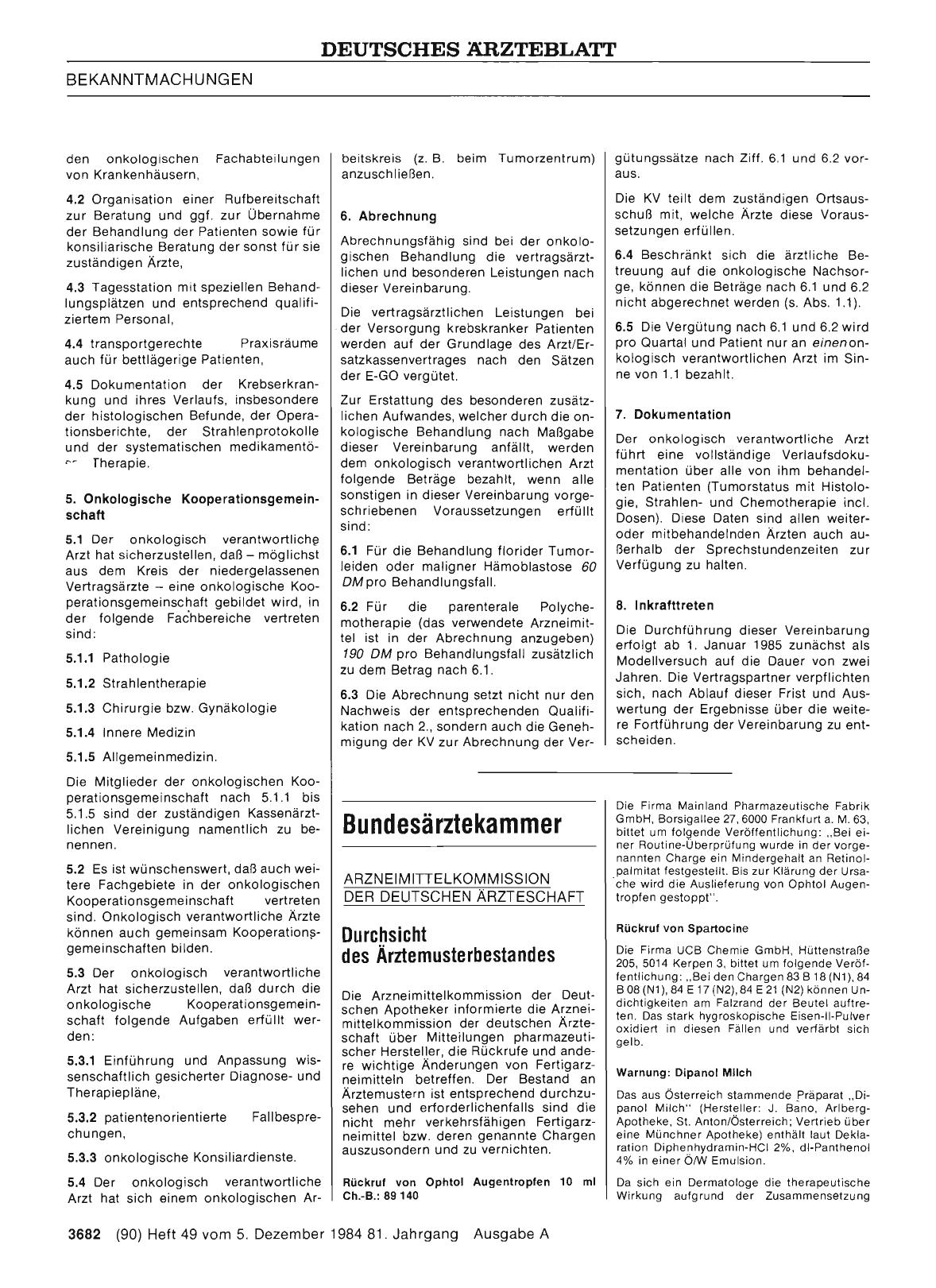 Vorschauseite 1: ARZNEIMITTELKOMMISSION DER DEUTSCHEN ÄRZTESCHAFT: Durchsicht des Ärztemusterbestandes