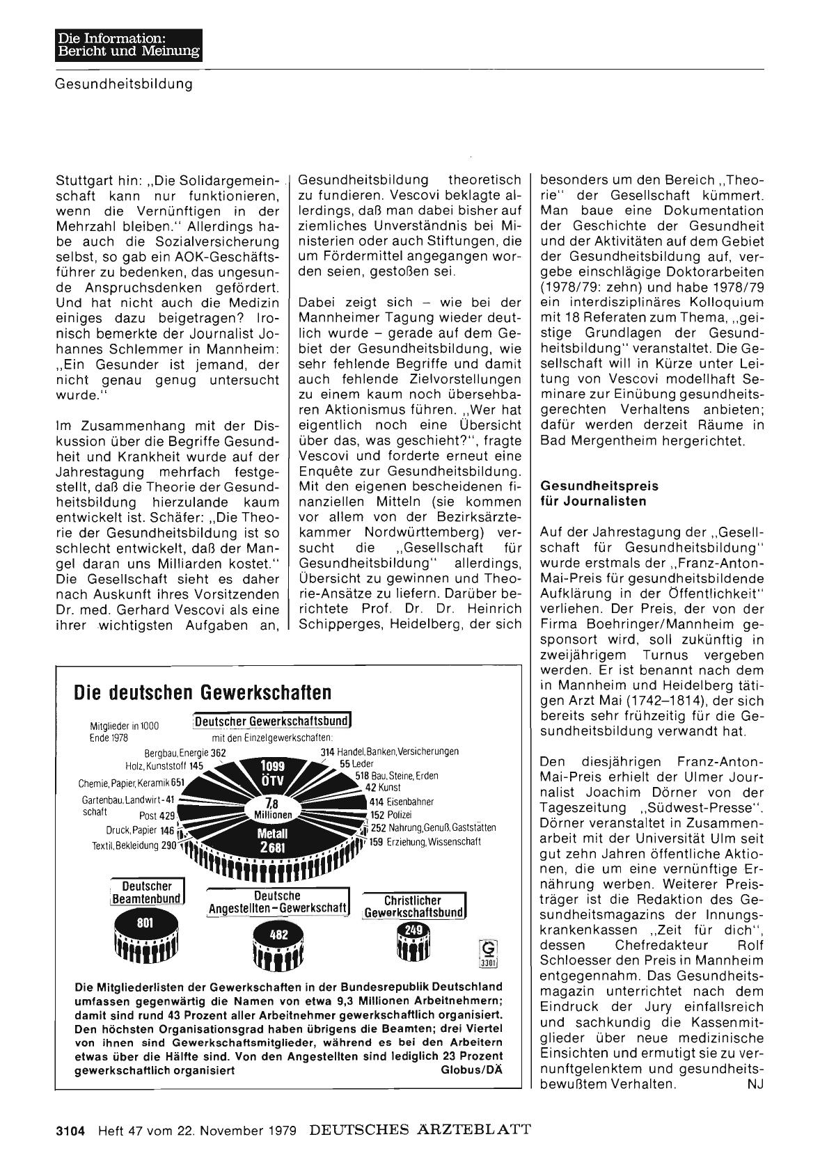 Vorschauseite 1: Die deutschen Gewerkschaften