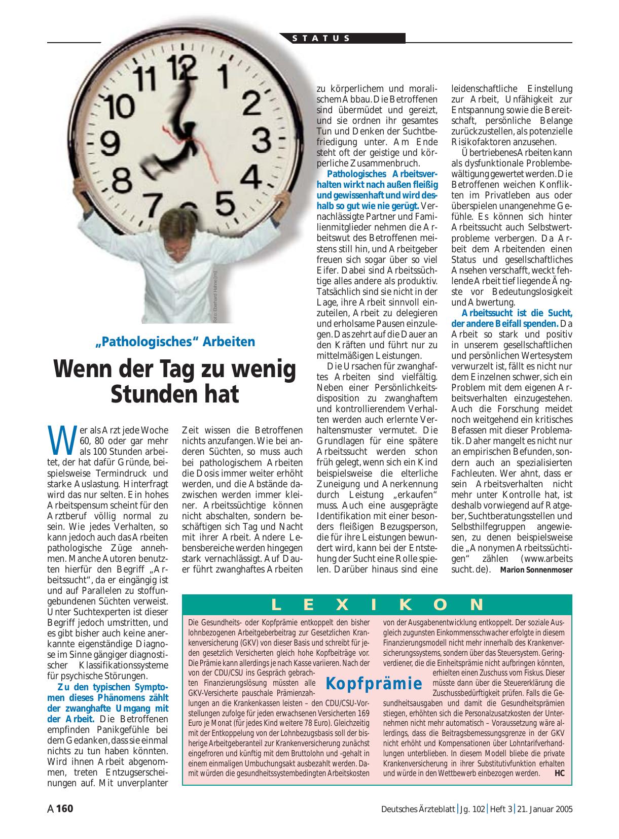 Vorschauseite 1: „Pathologisches“ Arbeiten: Wenn der Tag zu wenig Stunden hat