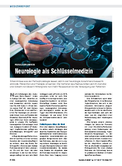 Vorschauseite 1: Neurologenkongress: Neurologie als Schlüsselmedizin