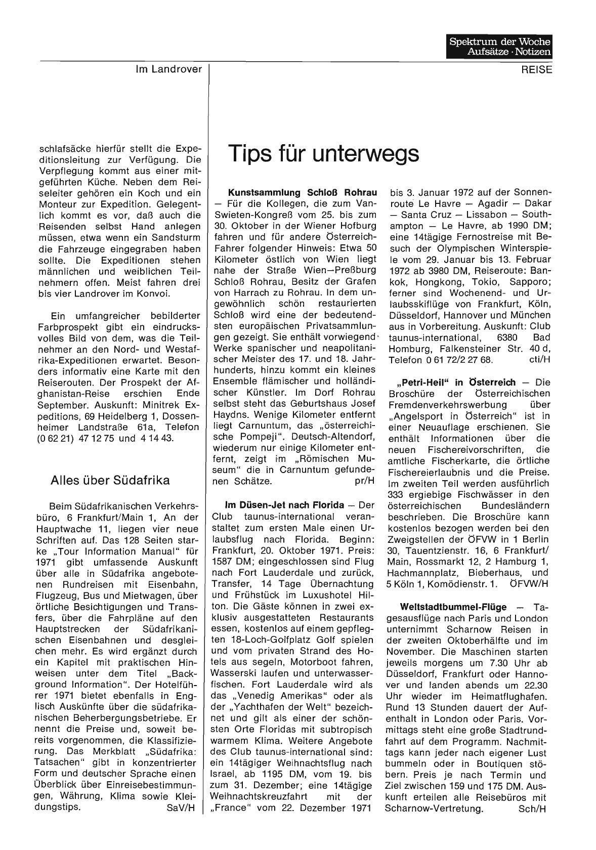 Vorschauseite 1: Tips für unterwegs