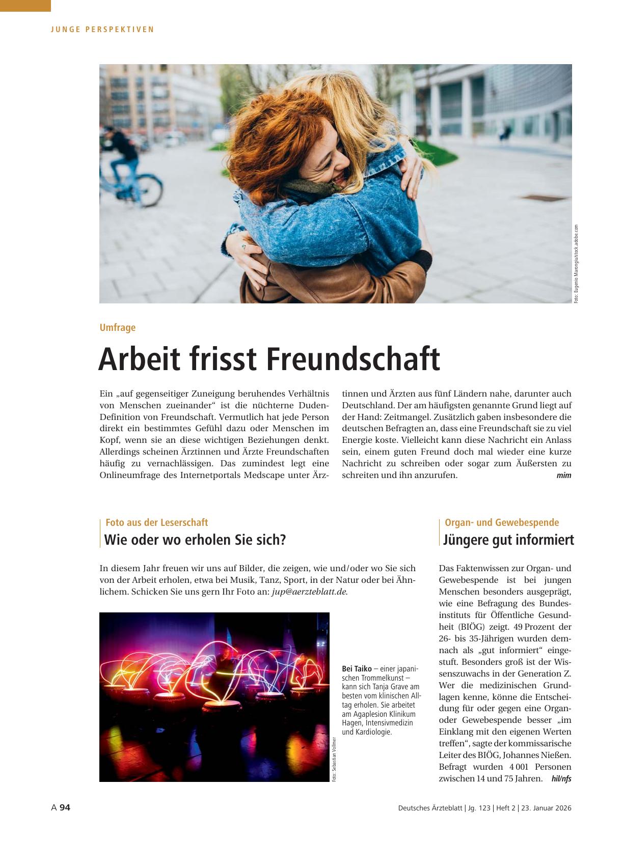 Vorschauseite 1: Foto aus der Leserschaft: Wie oder wo erholen Sie sich?