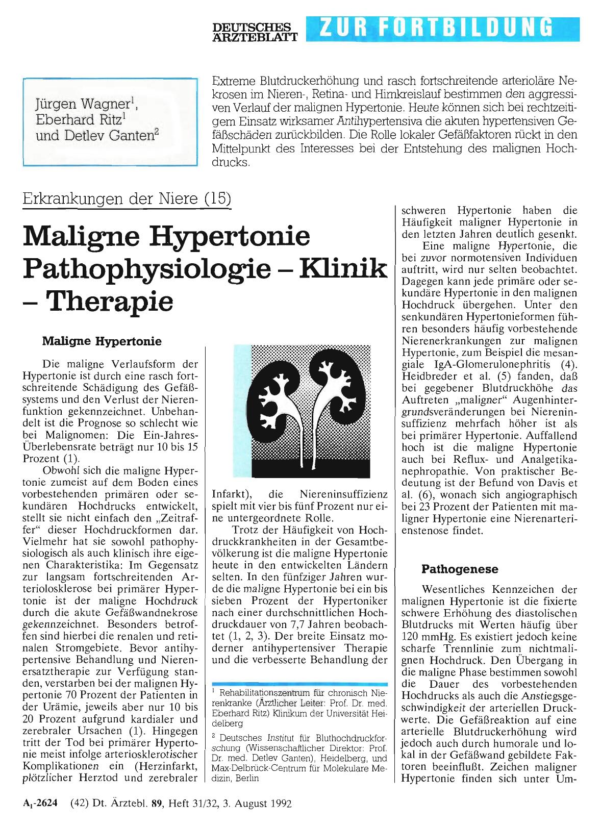 Vorschauseite 1: Erkrankungen der Niere (15): Maligne Hypertonie Pathophysiologie – Klinik – Therapie