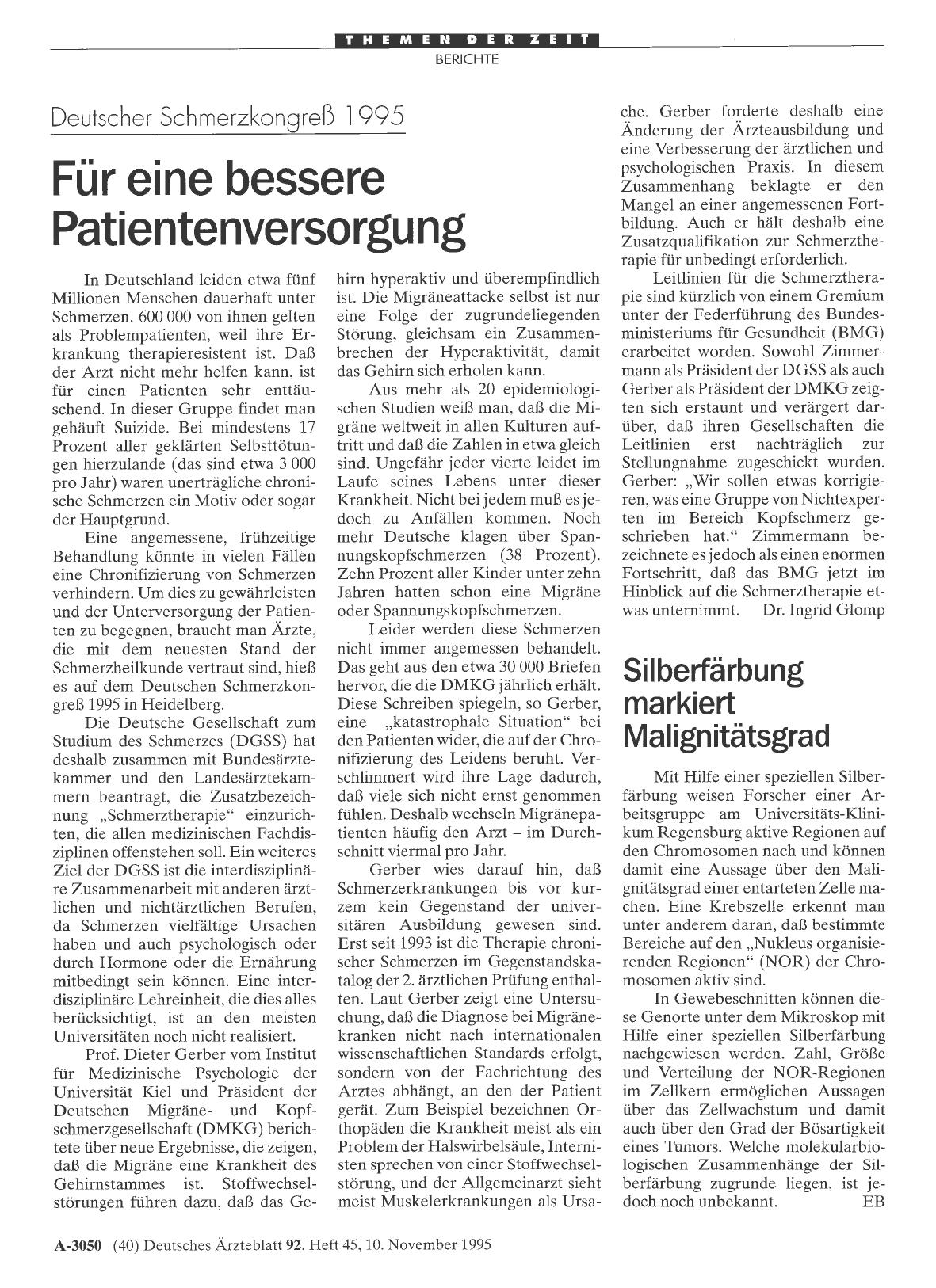 Vorschauseite 1: Silberfärbung markiert Malignitätsgrad