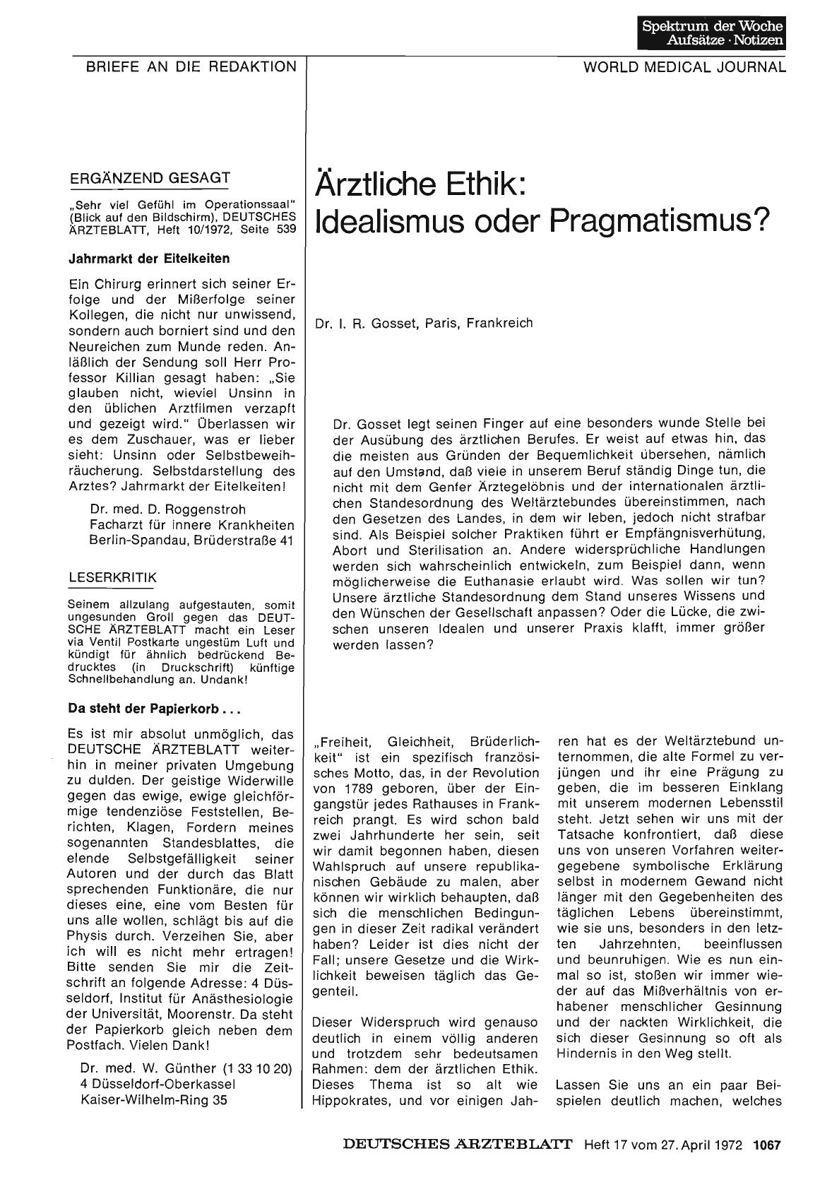 Vorschauseite 1: Leserkritik: Da steht der Papierkorb. .. .